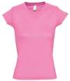11388 Moon SOL'S Ladies Moon V Neck T-Shirt Orchid Pink colour image